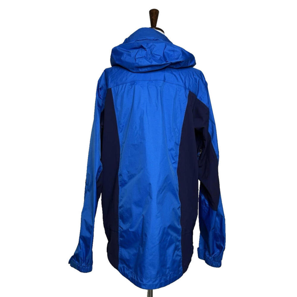 LL Bean Trail Rain Blue Nylon Full Zip Hooded Jacket Windbreaker - Picture 3 of 9